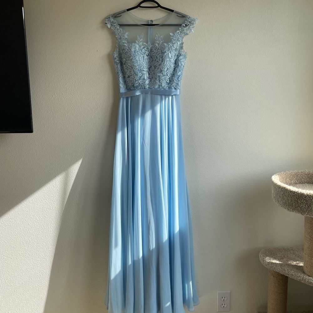 Baby blue floorlength dress